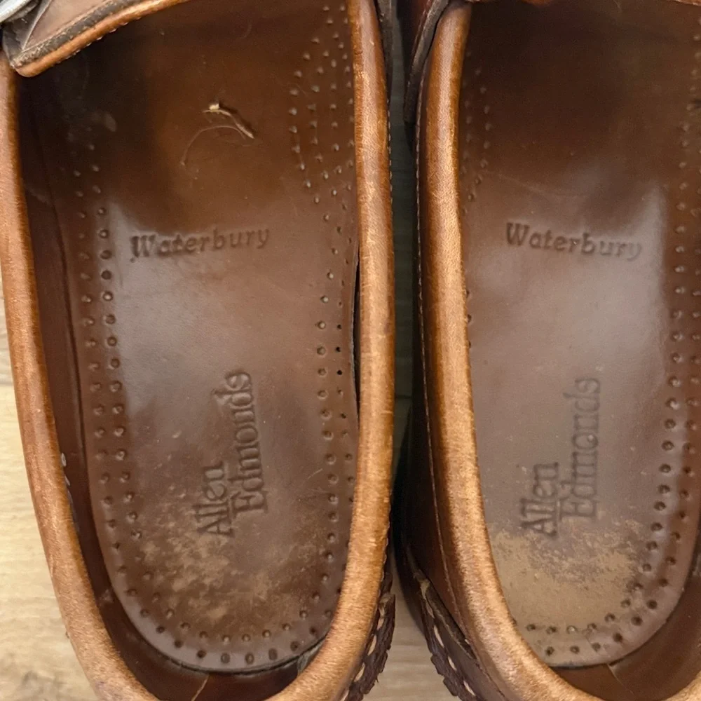 Allen Edmonds Waterbury Brown Leather Kiltie Buckle Loafers Men’s 9.5 D